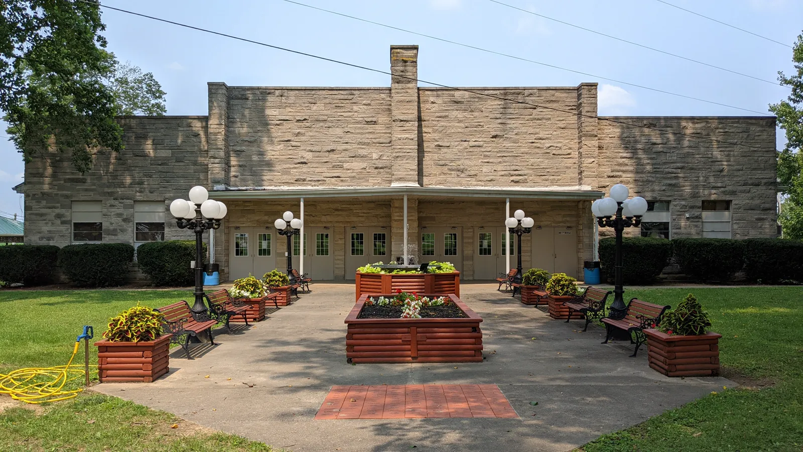 Fellowship hall entrance courtyard